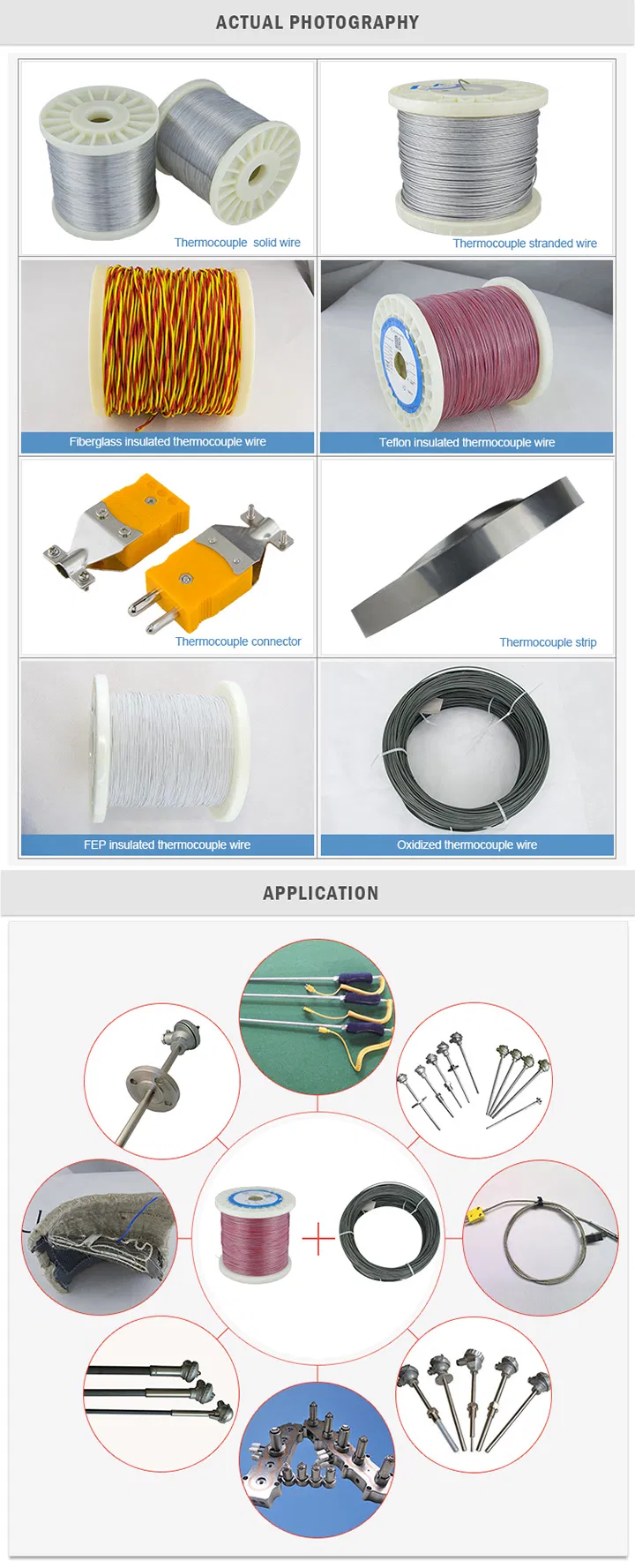 Tankii K tipo filo nudo Alta resistenza all'ossidazione 10-38 Swg Termocoppia di estensione Bare Kp Kn Jp Cable elemento filo di rame 1