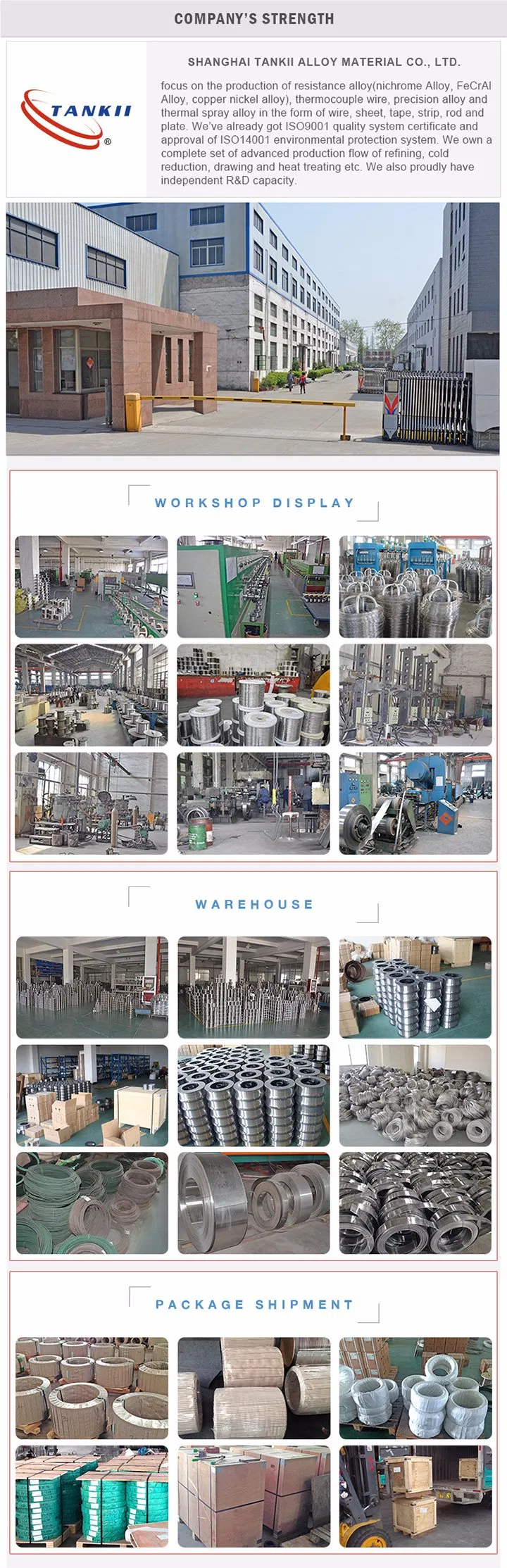 Ni80Cr20 Heating Resistance Strip Roll 0.1-5×5-200mm for Furnace and Heater Manufacturing